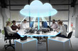© Syda Productions - business team with cloud computing hologram