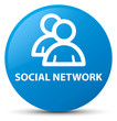 © FR Design - Social network (group icon) cyan blue round button