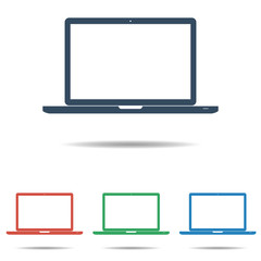 Wall Mural - laptop icon set - simple flat design isolated on white background, vector