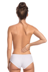 woman with lower pain back