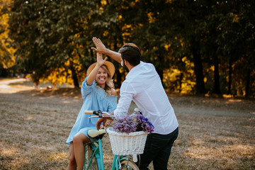 Canvas Print - Celebratory high five to this amazing day!