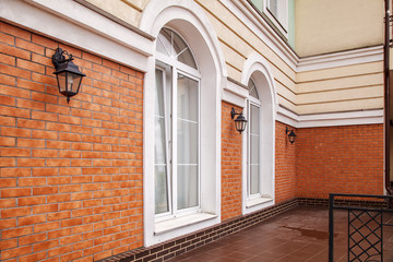 new plastic windows in a modern building