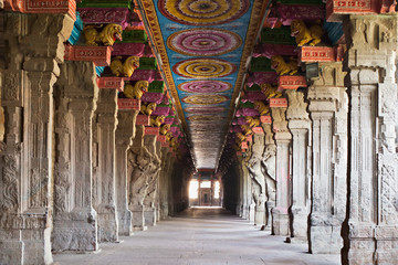 Inside Meenakshi temple