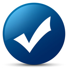 Poster - Validation icon blue round button