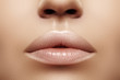 © marinafrost - Closeup plump Lips. Lip Care, Augmentation, Fillers. Macro photo with Face detail. Natural shape with perfect contour