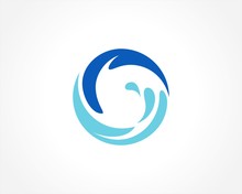  Round Circle Water Splash Logo