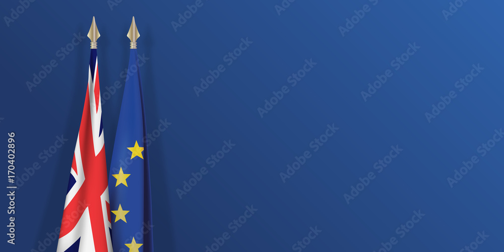 drapeau - Grande Bretagne - européen - Brexit - présentation - fond - obrazy, fototapety, plakaty 