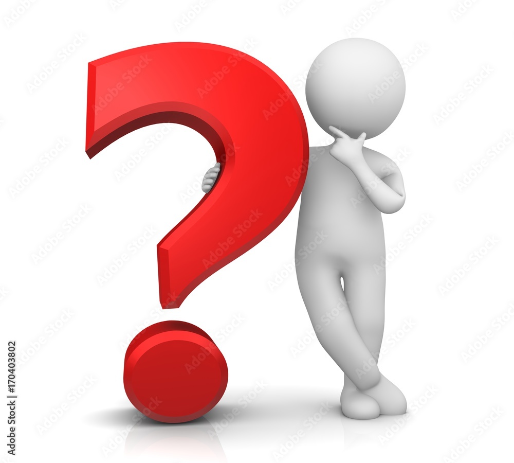 interrogation question mark red 3d interrogation point asking sign icon isolated on white Stock Illustration | Adobe Stock