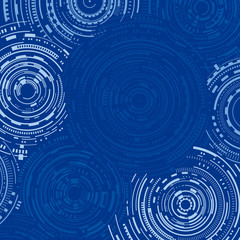 Blue Technology composition abstract background.
