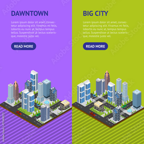 City Landscape Construction Skyscrapers And High Building Banner