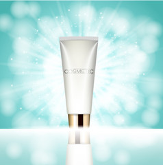 Wall Mural - Moisturizing face cream package cosmetics design, ads, templates for design