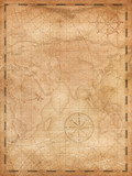 Fototapeta Mapy - pirates treasure map vertical background illustration