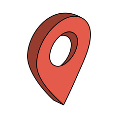 Sticker - gps location pin icon image vector illustration design 