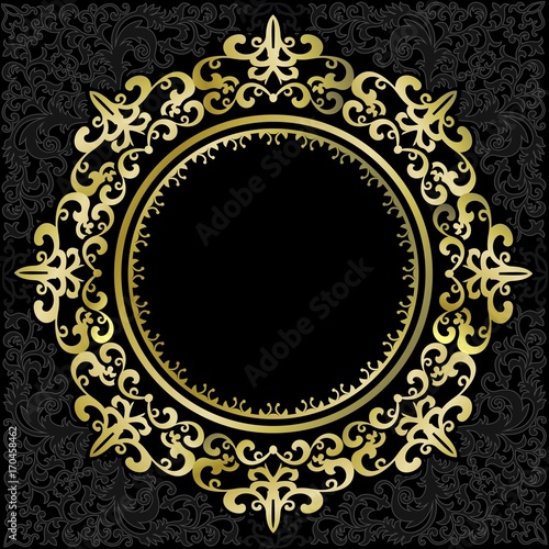 Photo Vorlagen für runde Rahmen in Gold