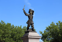 Historical Statue Of Jean Bart In Dunkirk, France
