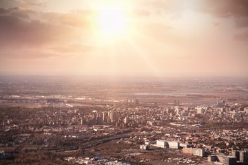 Poster - Composite image of low angle view of cloudscape in sky