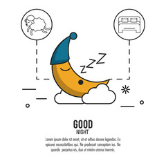 Poster - Sweet dreams and good sleep infographic over white background vector illustration graphic design