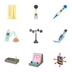 Wall Mural - Electronic measuring device icons set