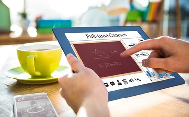 Canvas Print - composite image of composite image of full-time courses