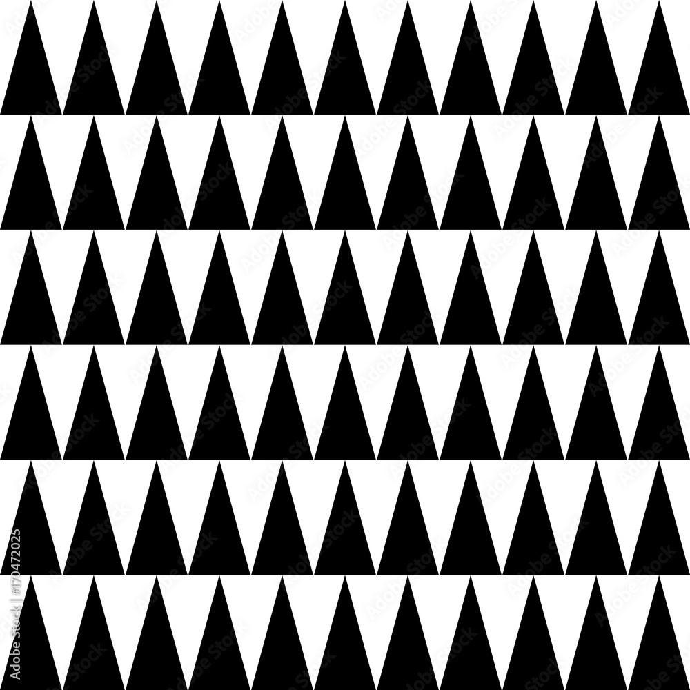 High peak triangle seamless vector pattern. Geometric shape row repeating  background. Stock Vector | Adobe Stock, image size:1000x1000