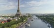 Paris Aerial Seine river Eiffel Tower