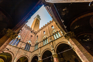 Canvas Print - view from public square of Siena