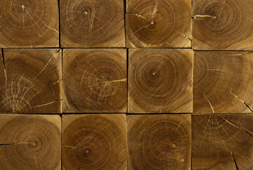 Natural plum wood blocks textured background