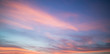 canvas print picture - Beautiful pastel cloudy sunset