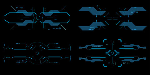 Wall Mural - Futuristic user interface. HUD interface. Game interface