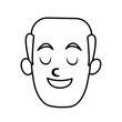 © Jemastock - Man smiling with eyes closed icon vector illustration graphic design