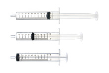 Set Of Syringes Isolated On White
