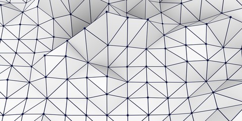 Wall Mural - low poly mountains landscape. polygonal shapes peaks. 3d illustration. polygonal mosaic background
