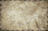 Fototapeta Mapy - treasure map toned background illustration