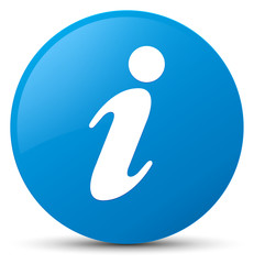 info icon cyan blue round button