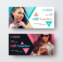 Wall Mural - design of a gift black and white voucher.