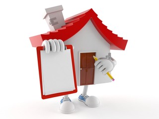 Sticker - House character with blank clipboard