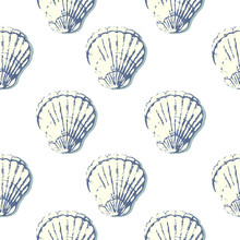 Seashells Seamless Pattern