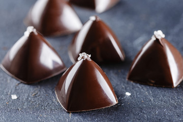 Luxury pyramid shaped chocolate candy