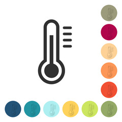 Canvas Print - Farbige Buttons - Thermometer warm