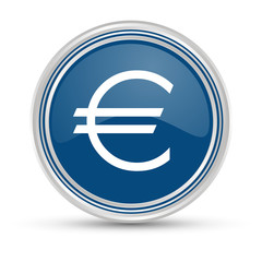 Sticker - Blauer Button - Euro