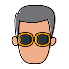 Poster - Man with glasses icon vector illustration graphic design