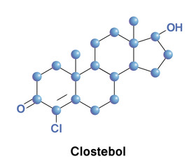 Canvas Print - Clostebol or chlorotestosterone