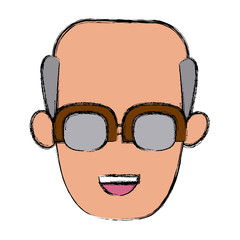 Poster - Man with glasses icon vector illustration graphic design