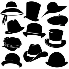 Wall Mural - Hat vector icon set.