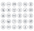 © nexusby - Venture capital, investments, start-up, hedge funds, finance line icons on white