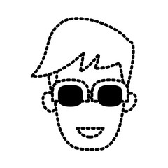 Poster - Man with glasses icon vector illustration graphic design