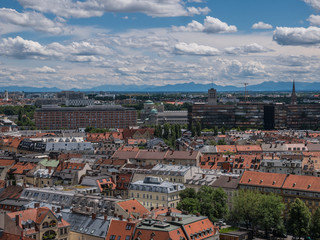 Wall Mural - The city Munich of bird's-eye,  Germany  Bavaria