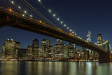 Fototapeta Mosty linowy / wiszący - Brooklyn Bridge with Downtown Skyline