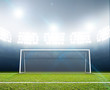 Sports Stadium And Soccer Goals