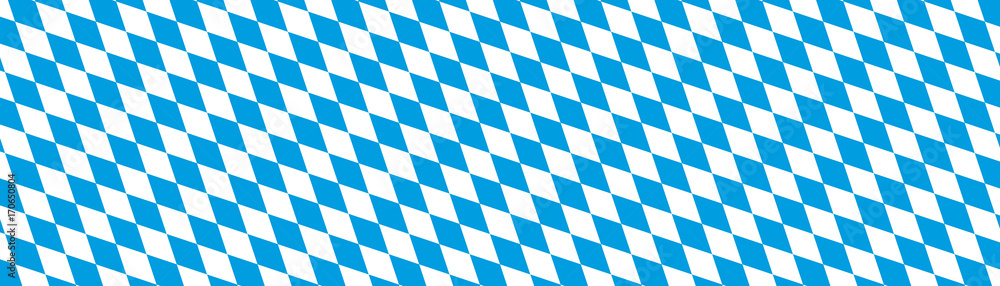 Oktoberfest Banner Hintergrund - Bayern, Rauten, Muster - obrazy, fototapety, plakaty 